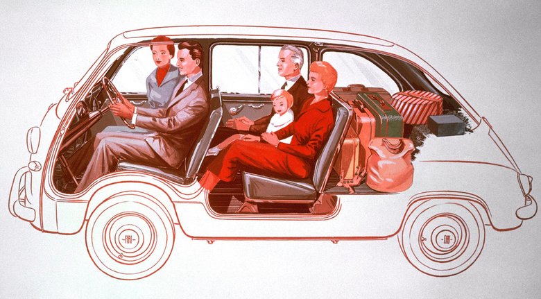 Необычный FIAT 600 Multipla в 1956-м стал серийным