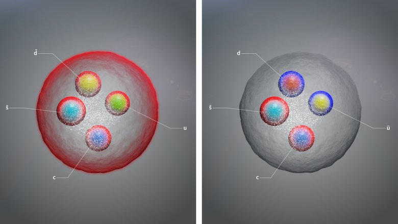 Иллюстрации двух недавно открытых тетракварков. Фото: ЦЕРН