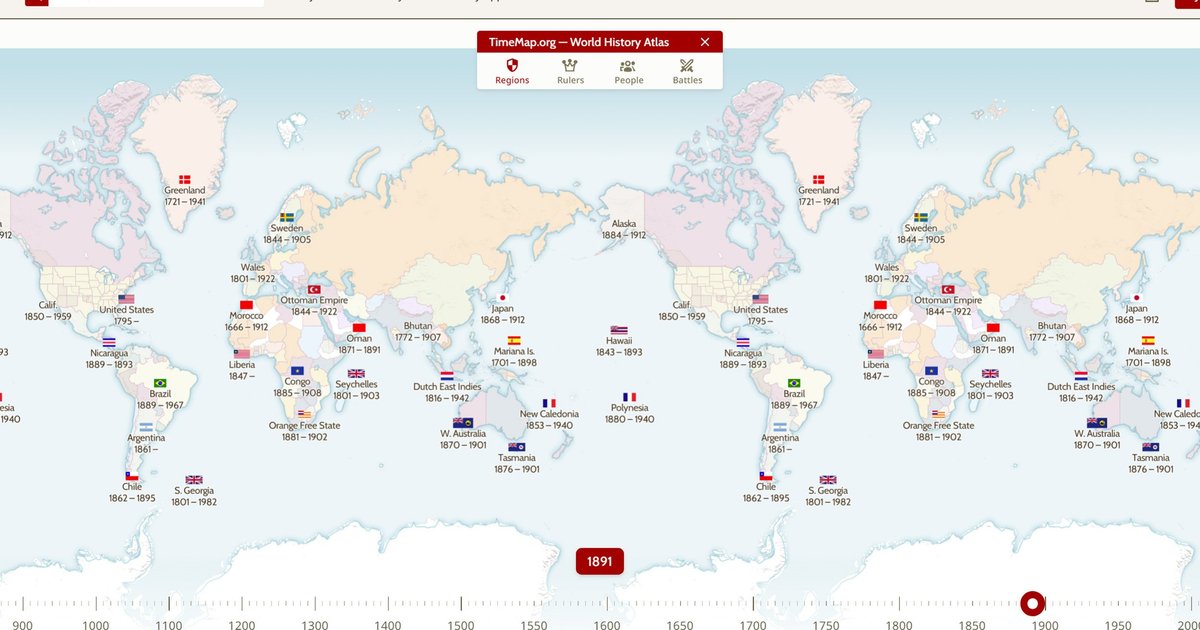 Смотрим TimeMap: вся история человечества на интерактивной карте