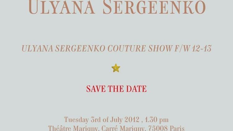 Slide image for gallery: 2059 | Приглашение на показ Ulyana Sergeenko Haute Couture, осень-зима 2012/2013