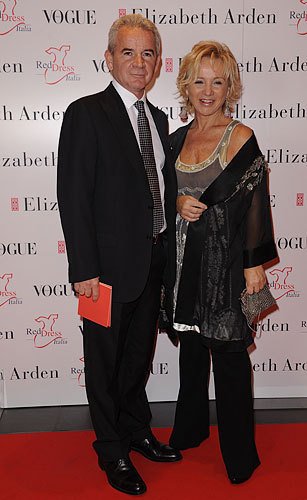 Альберта Ферретти с братом Массимо Ферретти на благотворительном вечере Vogue и Elizabeth Arden