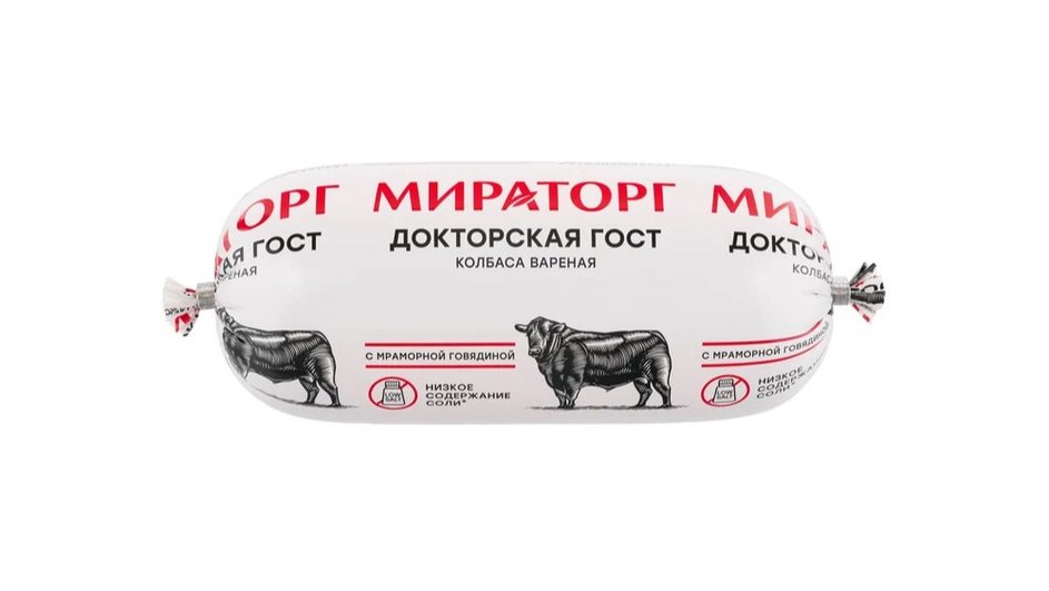 Докторская колбаса фирмы Мираторг
