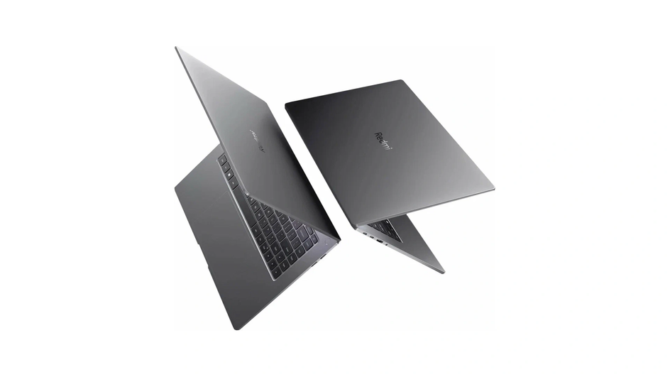 Два ноутбука Xiaomi Redmi Book Pro 16 с процессором Intel Core Ultra 7 155H на белом фоне Два ноутбука Xiaomi Redmi Book Pro 16 с процессором Intel Core Ultra 7 155H на белом фоне