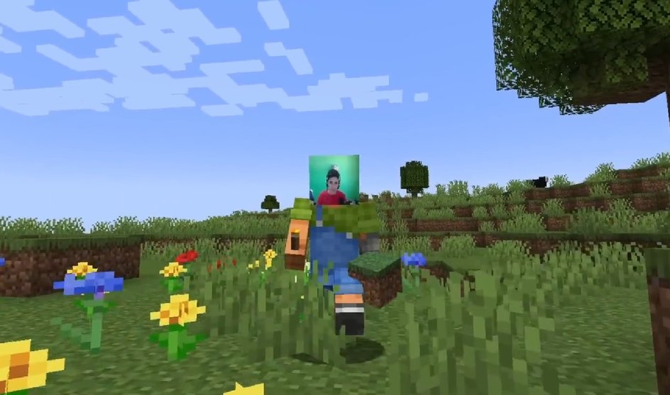 кадр из Minecraft с модом кадр из Minecraft с модом