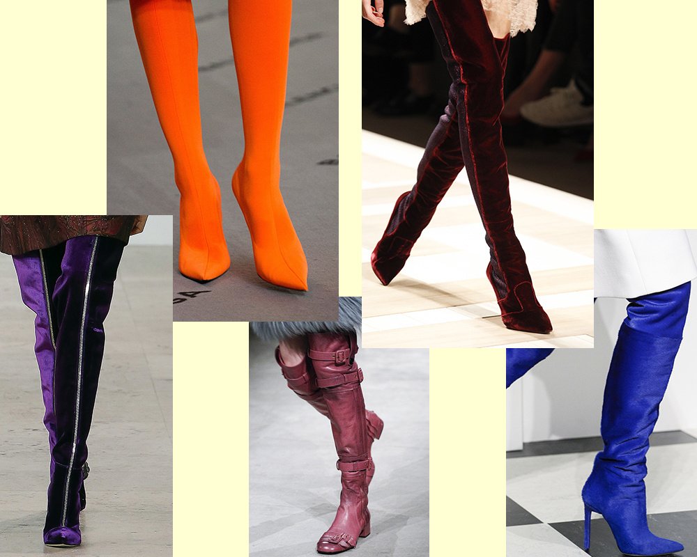 «Сломанные» каблуки, блестки и разноцветные сапоги: обувь, которую мы будем носить в ближайшее время