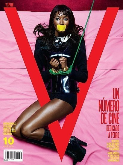 Обложка журнала V с Наоми Кэмпбелл