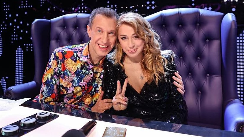 Алена Апина с Сергеем Соседовым на шоу Супер Стар