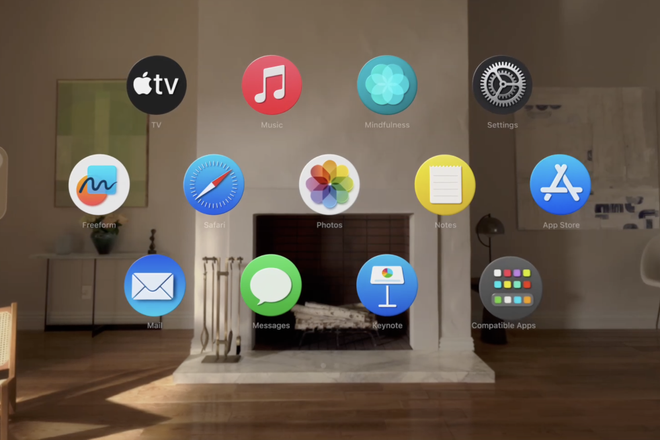 Vision Pro OS Home Screen