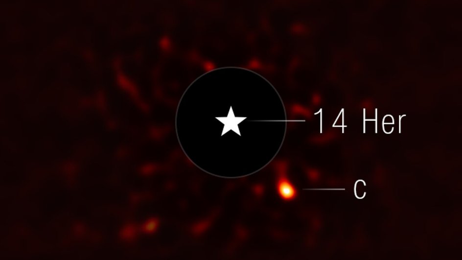Планета 14 Her c в инфракрасном диапазоне 