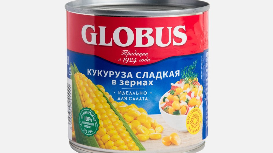 Кукуруза сладкая, в зернах, в вакуумной упаковке Globus Кукуруза сладкая, в зернах, в вакуумной упаковке Globus