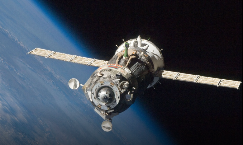Так выглядит российский «Союз МС-22». Сейчас он прикреплен к МКС. Фото: NASA