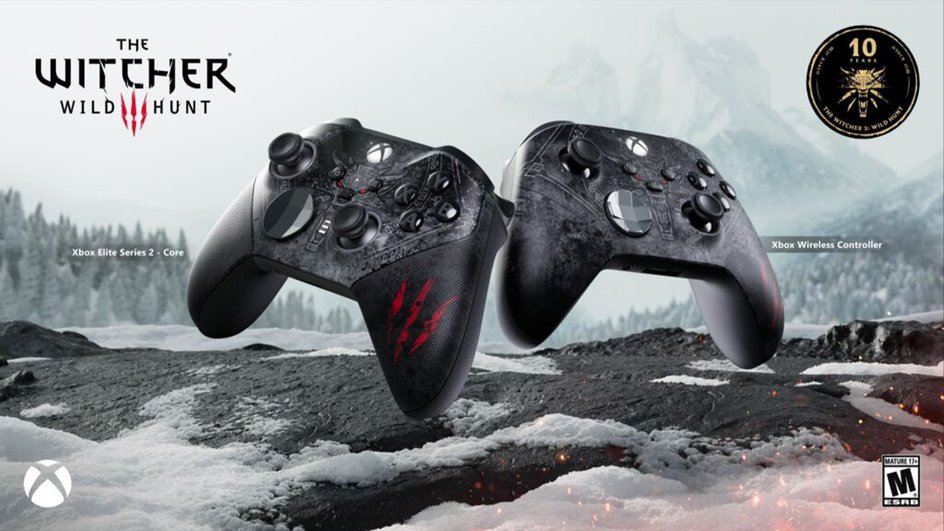 Геймпады Elite Series 2 и Wireless Controller в стиле «Ведьмака 3» Геймпады Elite Series 2 и Wireless Controller в стиле «Ведьмака 3»