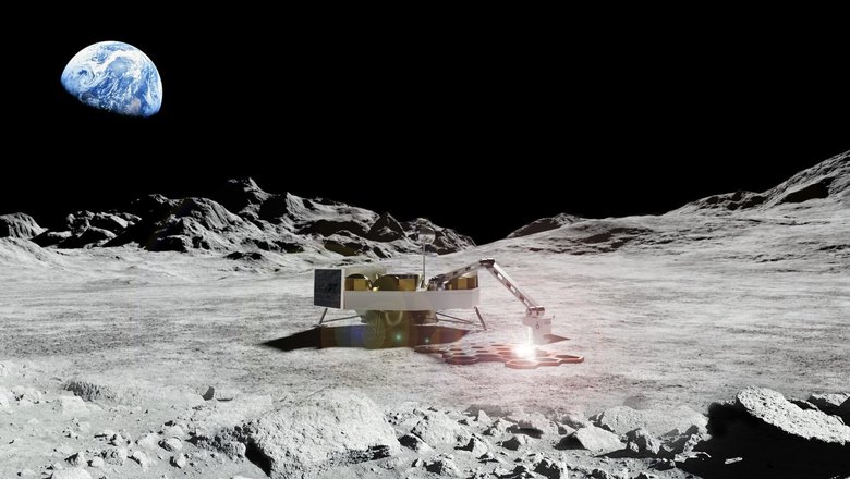 Визуализация строительства на Луне. Фото: The New York Times