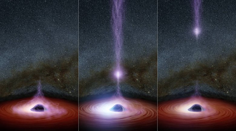 «Отрыжка» черной дыры. Фото: NASA