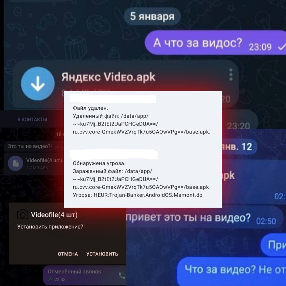 скриншот переписок про вирус Mamont