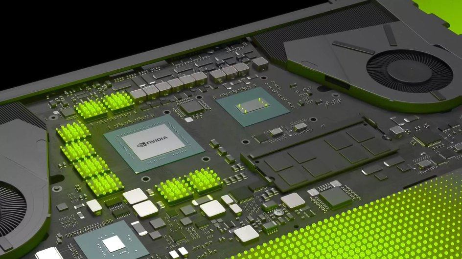 чип Nvidia на плате ноутбука