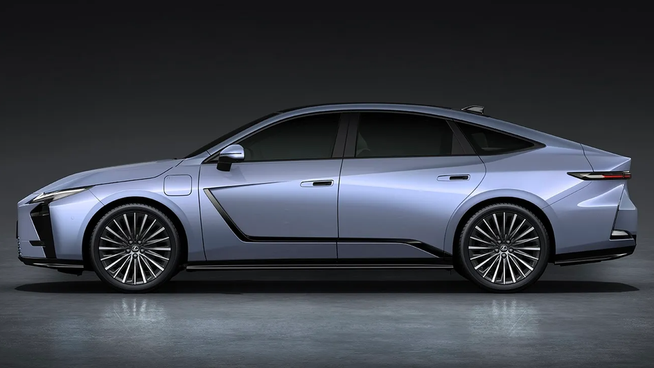 Lexus ES 350e вид сбоку Lexus ES 350e вид сбоку