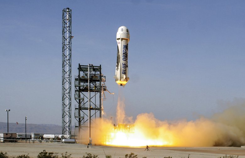 Запуск ракеты New Shepard / Wikimedia, Blue Origin, CC BY-SA 4.0