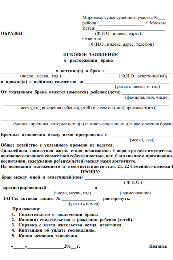 Скриншот заявления на развод через суд Скриншот заявления на развод через суд