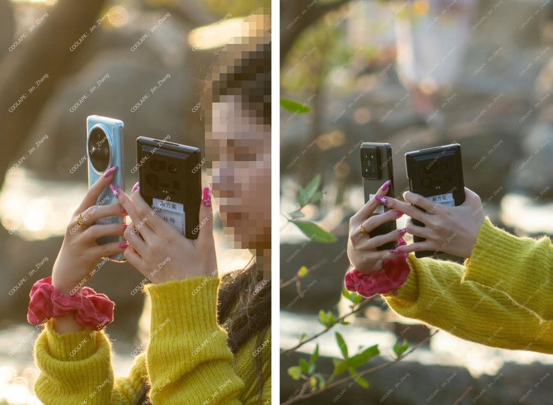 Девушка держит Xiaomi 14 Ultra в левой руке. Фото: Gizmochina