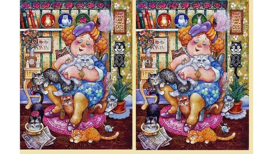 Женщина с 5 кошками Женщина с 5 кошками