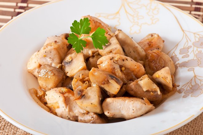Курица с грибами