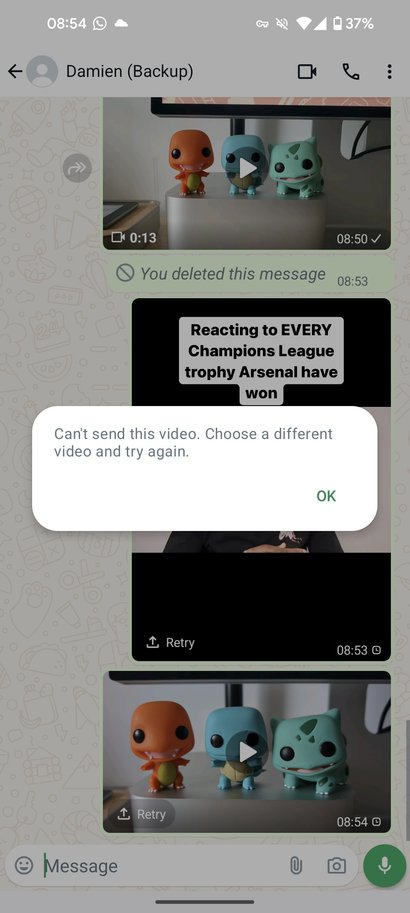 Владельцы Android не могут отправить видео WhatsApp