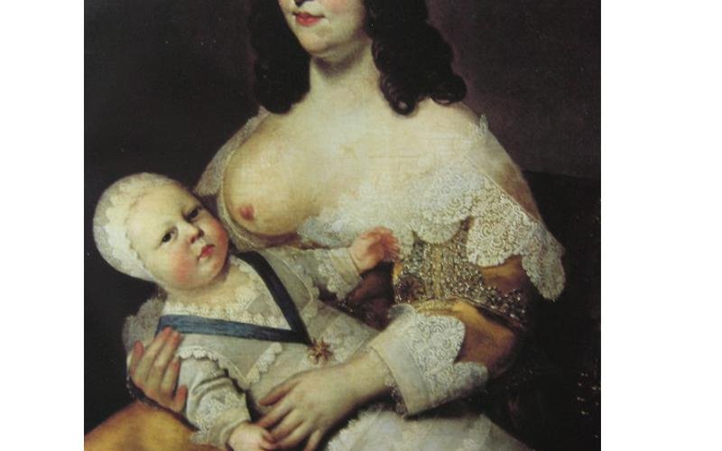 Louis_XIV_as_an_infant_with_his_nurse_Longuet_de_la_Giraudiere