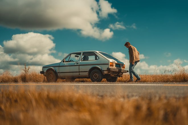 Автомобиль на обочине Автомобиль на обочине