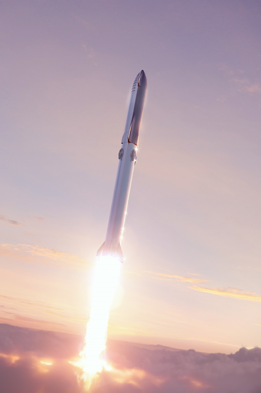 Модель корабля SpaceX Starship. Фото: Wikimedia / SpaceX