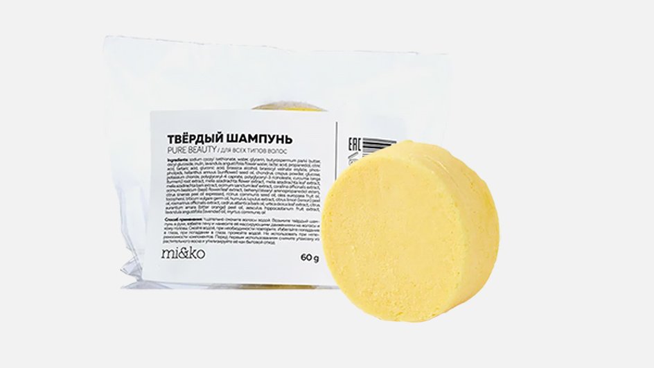 Шампунь твердый для всех типов волос Pure Beauty, Mi&Ko Шампунь твердый для всех типов волос Pure Beauty, Mi&Ko