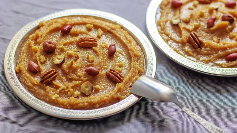 Традиционная турецкая халва с орехами: вкусный десерт из манки