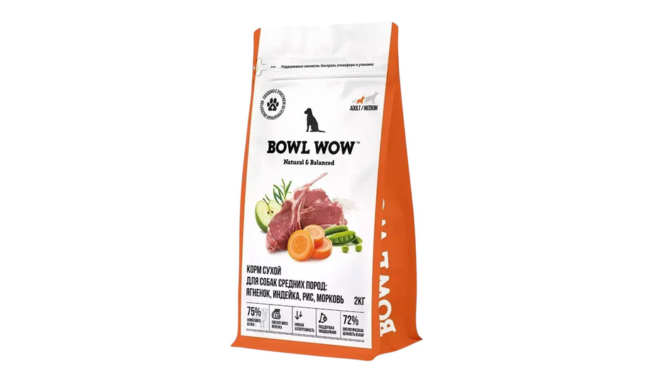 Cухой корм для собак Bowl Wow Natural Super Premium Adult Medium Cухой корм для собак Bowl Wow Natural Super Premium Adult Medium