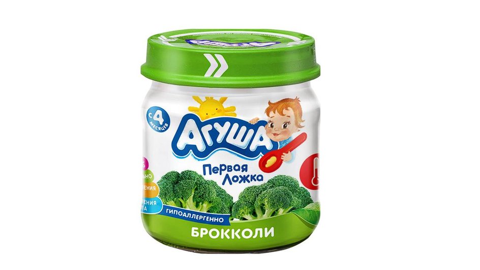 Овощное пюре Агуша — брокколи Овощное пюре Агуша — брокколи