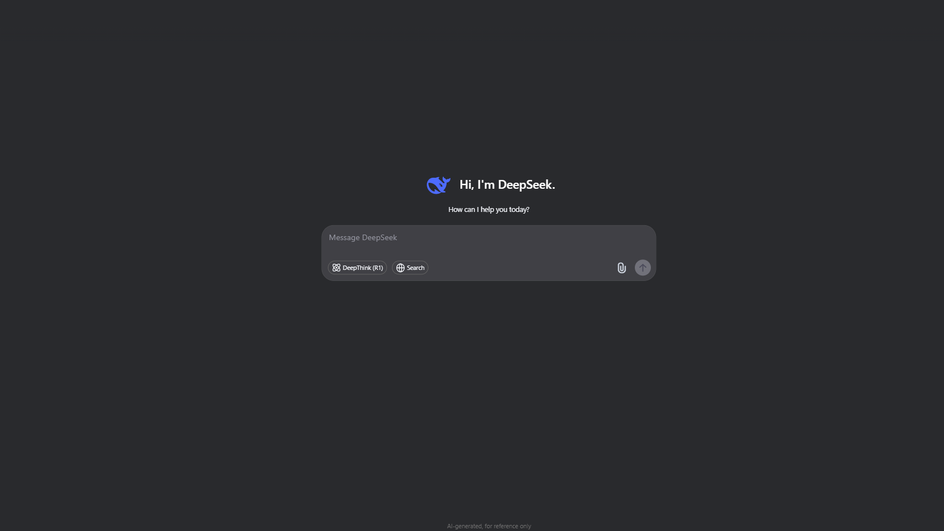 Скриншот сайта DeepSeek Скриншот сайта DeepSeek