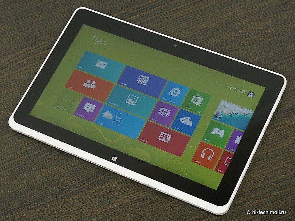 Обзор Acer Iconia Tab W510: недорогой планшет с Windows 8 - Hi-Tech Mail.ru