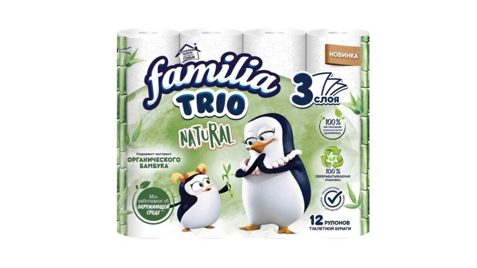 Туалетная бумага Familia Trio Natural