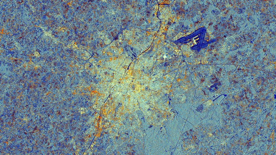 Брюссель, Бельгия, вид с Sentinel-1C