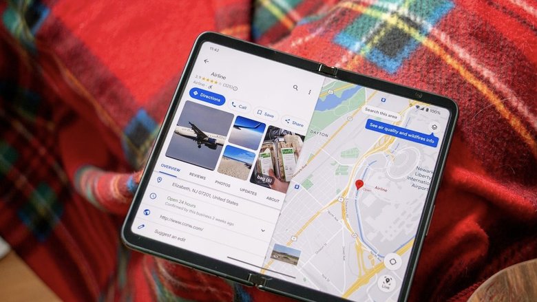 Карточка аэропорта в Google Maps. Фото: androidpolice