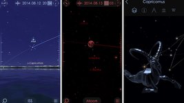 Слева направо: приложения Star Walk 2, SkyView и Night Sky