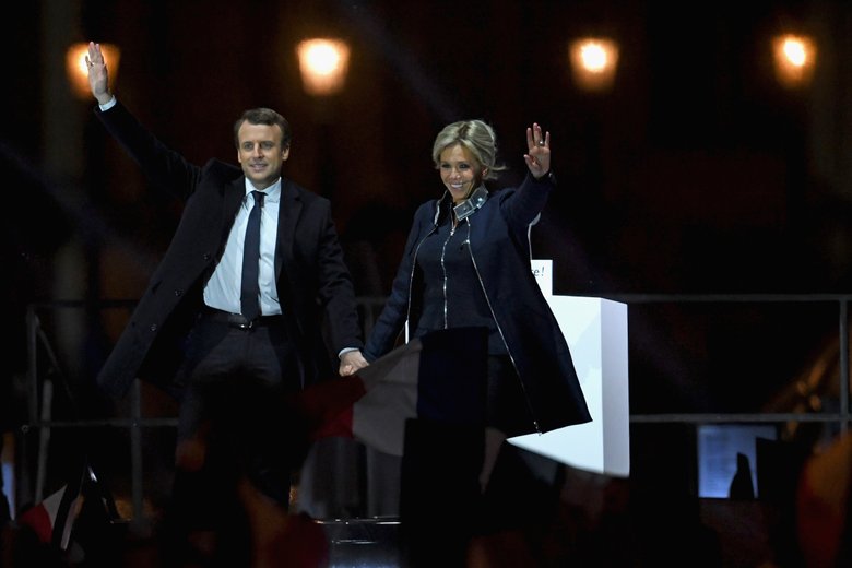Эммануэль Макрон и Брижит Тронье — новые президент и первая леди Франции
