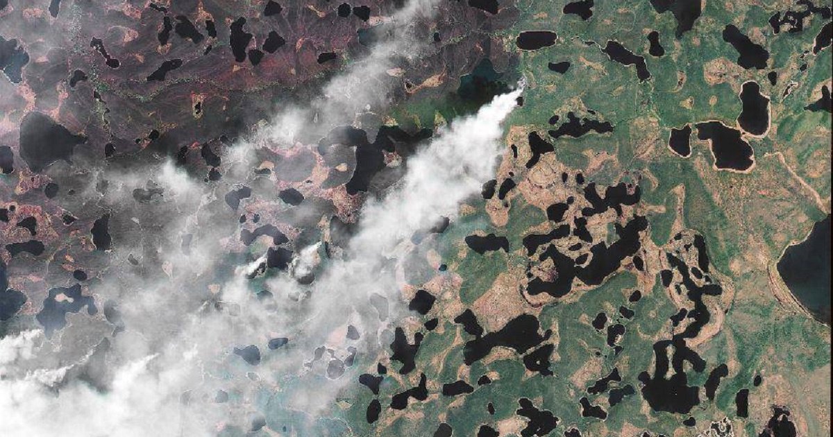 Пожары в Якутии видны со спутника (фото)