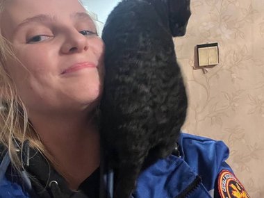 Сотрудники скорой помощи показали встречающих их котиков Сотрудники скорой помощи показали встречающих их котиков