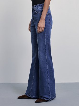 Синие джинсы-клеш Zarina