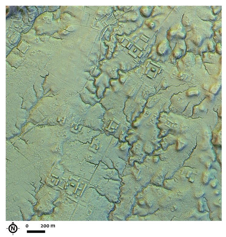 На этом изображении LIDAR показана главная улица, пересекающая городскую территорию. Источник: phys.org