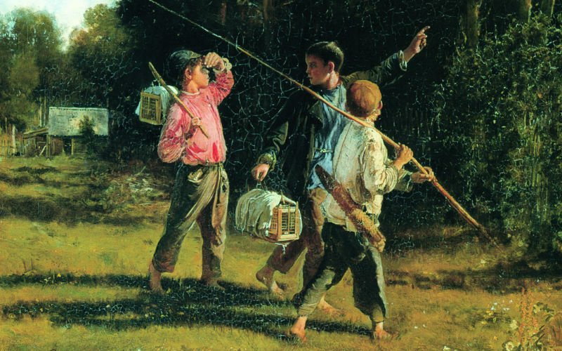Алексей Корзухин «Птичьи враги» (1887)