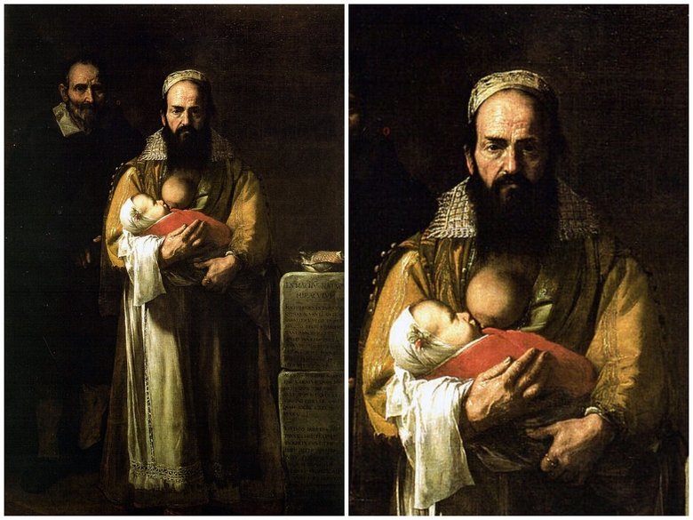 Хосе де Рибера «Магдалена Вентура с мужем и сыном»