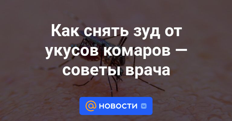 Как снять зуд от укусов комаров — советы врача - Новости Mail
