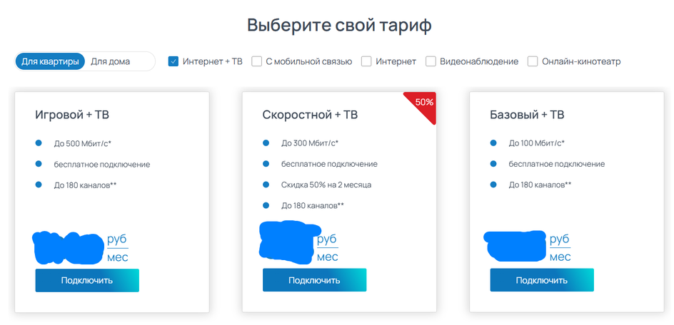 Примеры тарифных предложений оператора связи Примеры тарифных предложений оператора связи