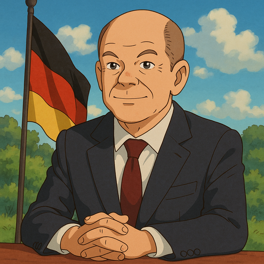 Олаф Шольц в стиле Ghibli Олаф Шольц в стиле Ghibli